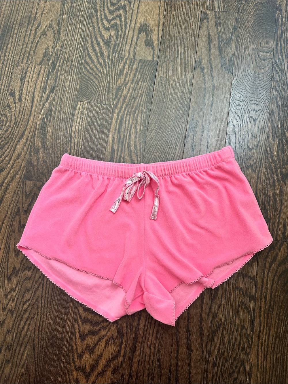 Love Shack Fancy X HURLEY - SOLID TERRY WALKSHORTS in pink Size Small - Picture 2 of 4